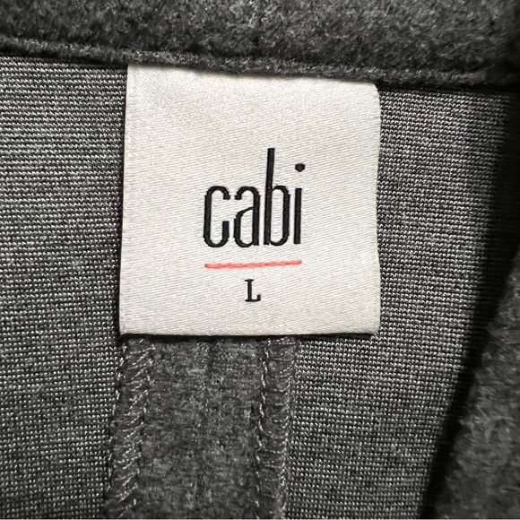 CAbi Gray Rebel Asymmetrical Zip Up Ponte‎ Knit Jacket - Picture 11 of 12